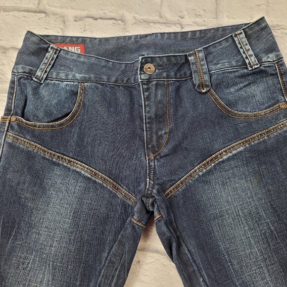 Wild Wolf Yelang Chinese Dark Wash Midrise Straight Leg Jeans size 27 - Picture 4 of 13